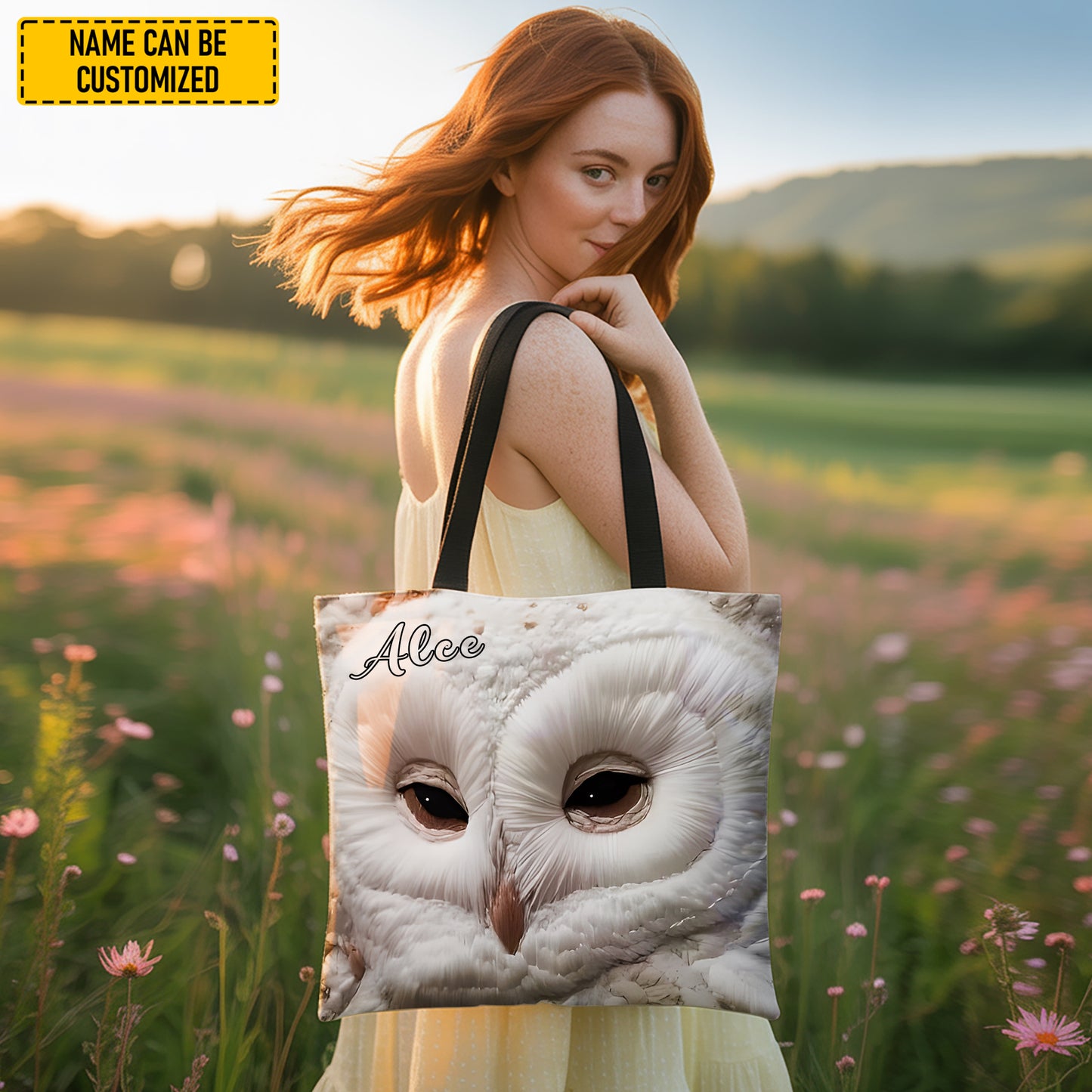 Love Owl - Personalized Owl Tote Bag