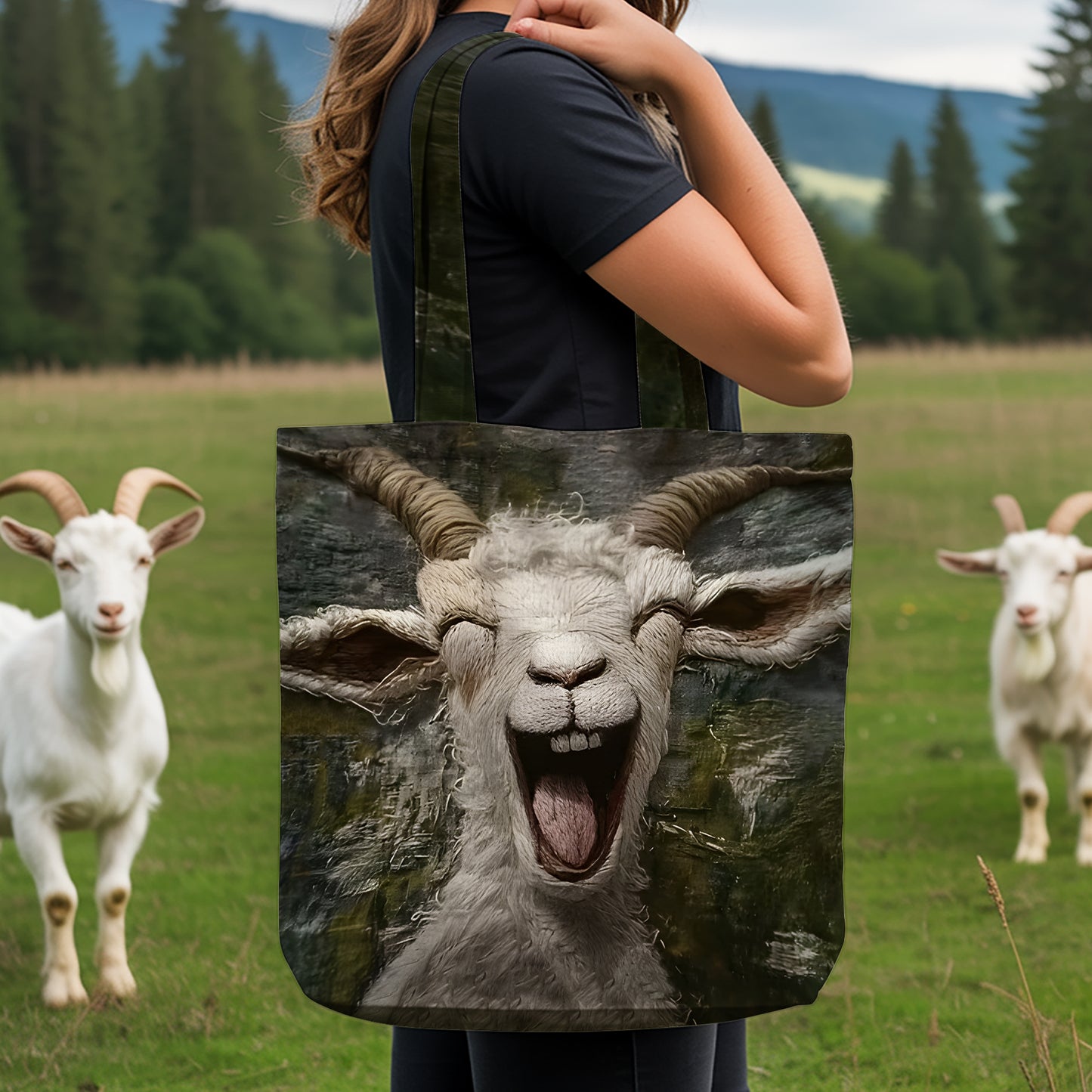 Funny Goat Tote Bag