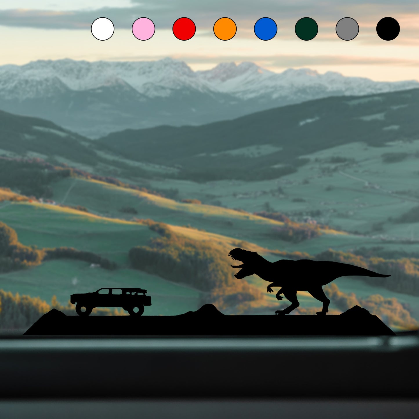 Jurassic Car Chase Sticker