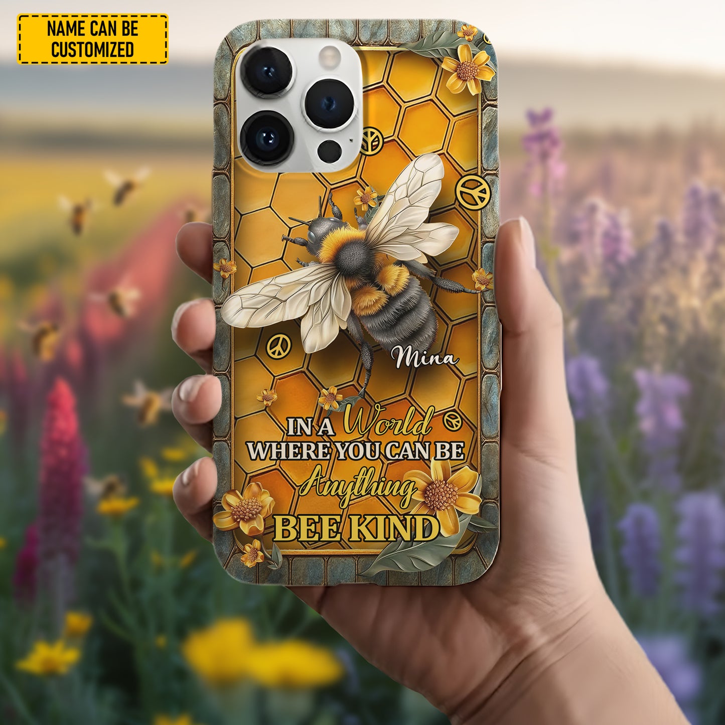 Bee Kind - Personalized Bee Phone Case