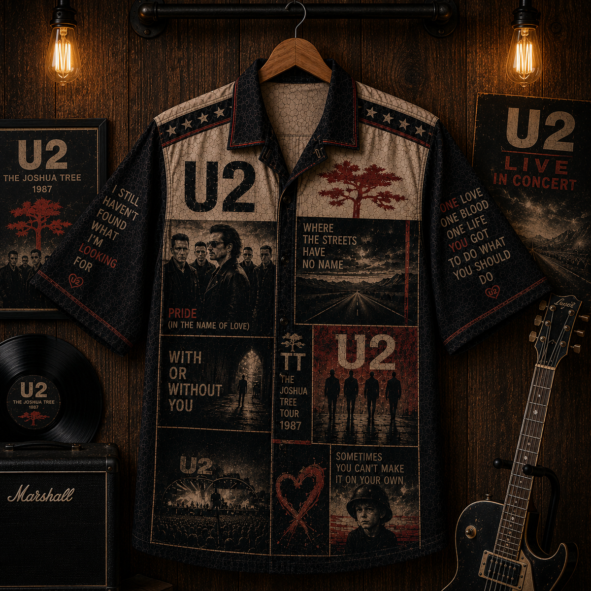 U2 Hawaiian Shirt - Vintage Music Fan Gift