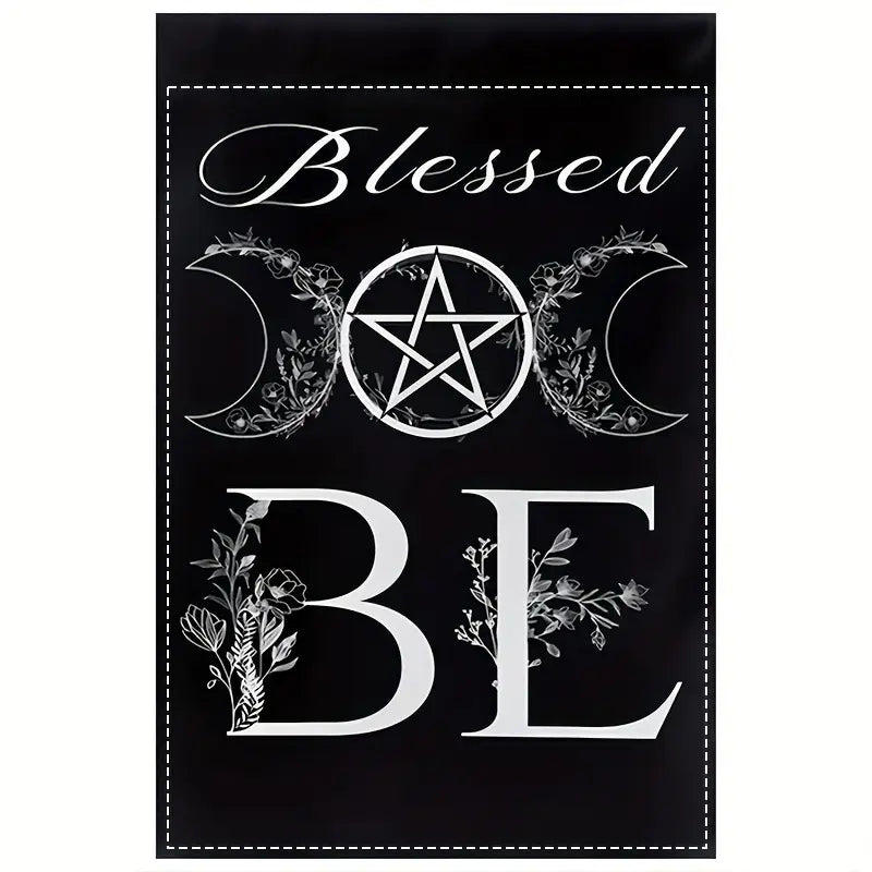Blessed Be - Witch Garden Flag, Halloween Garden Flag, House Flag