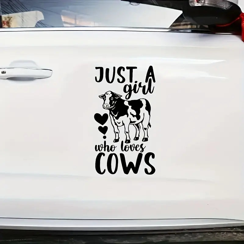 Just A Girl Who Loves Cows Sticker