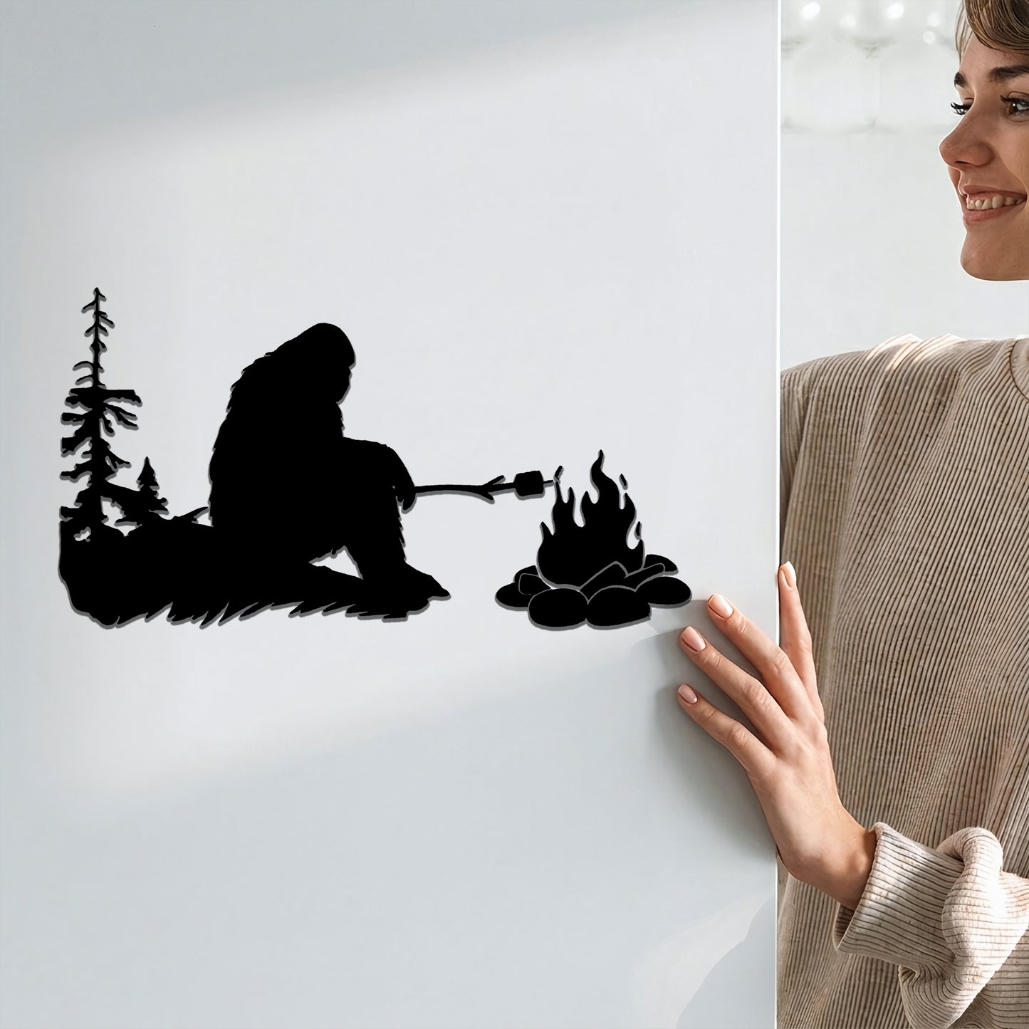 Bigfoot Campfire Magnet