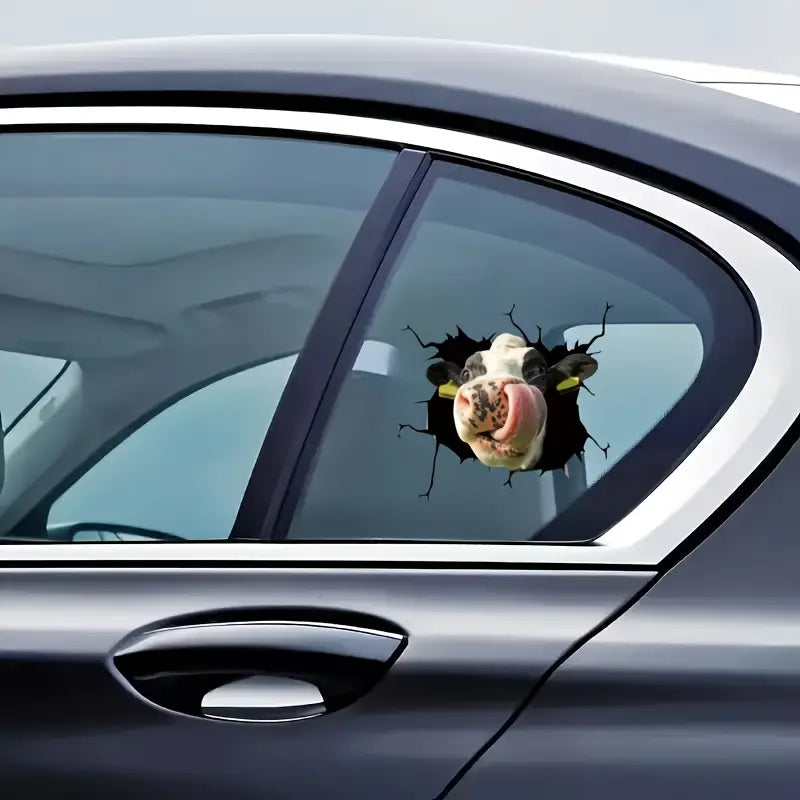 Cartoon Cow Head Sticker