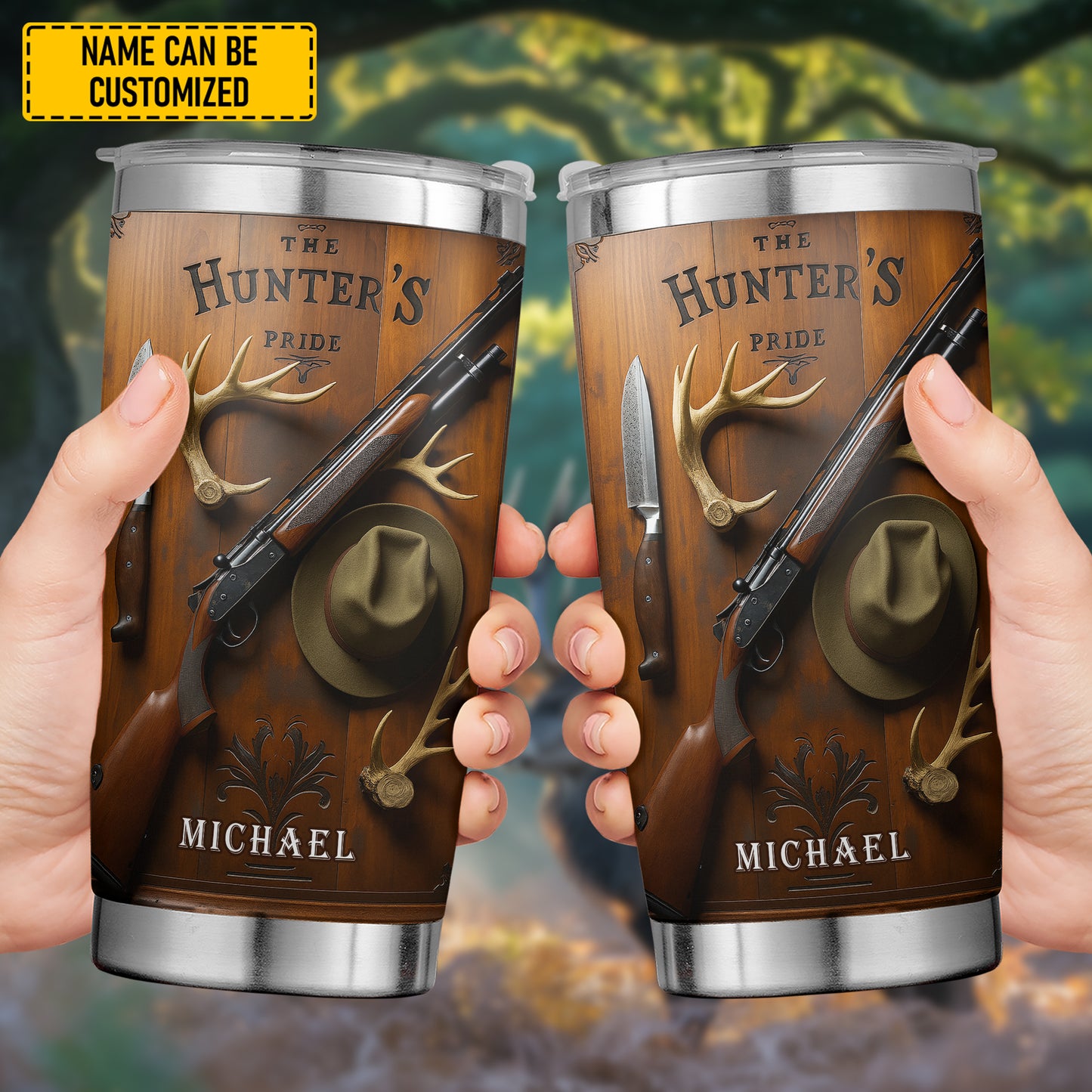 Personalized Deer Hunter Tumbler