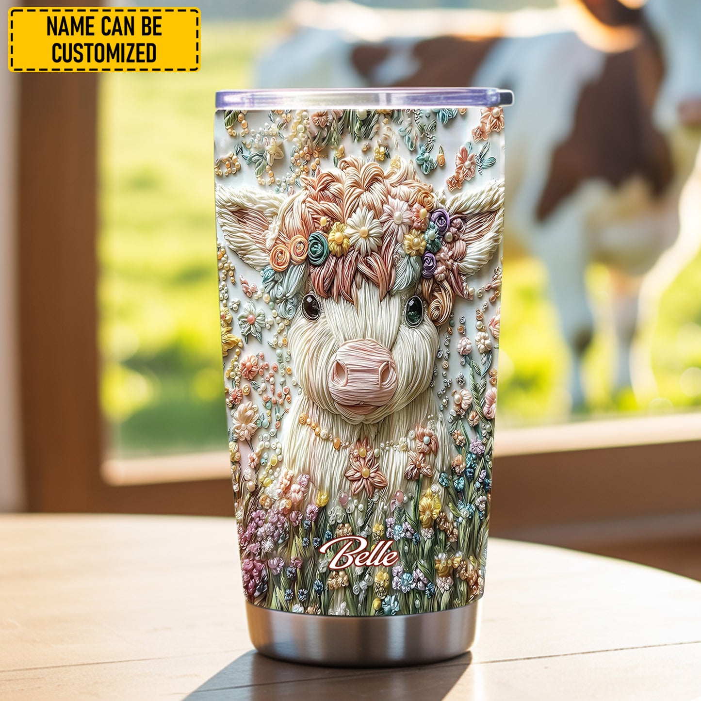 Cow Tumbler - Personalized Cow Tumbler