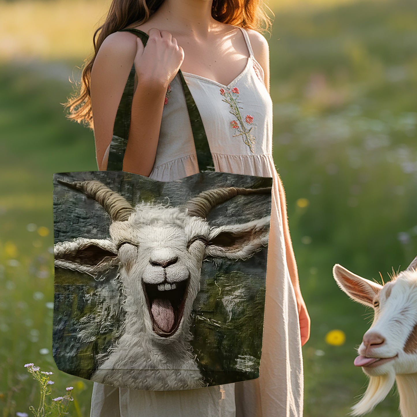 Funny Goat Tote Bag