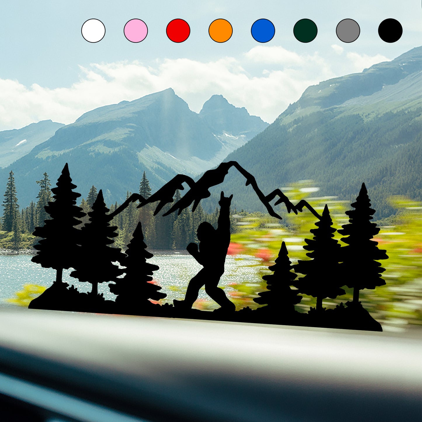 Sasquatch Mountain Rocker Vinyl Sticker