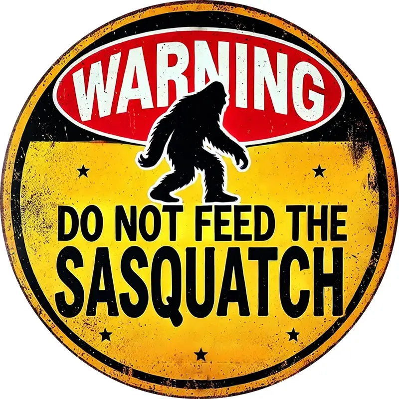 Vintage Warning Sasquatch Car Coaster