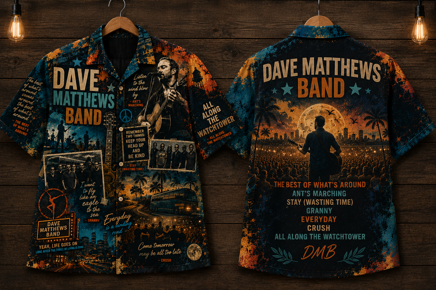 Dave Matthews Band Hawaiian Shirt - Vintage Music Fan Gift 2