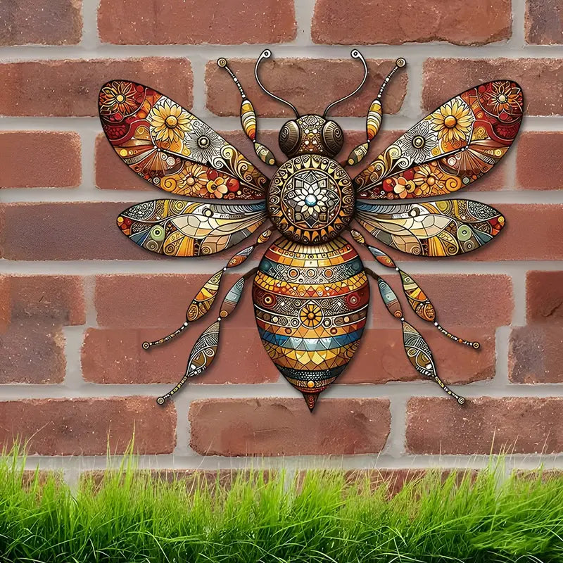 Beautiful Bee And Sunflower Metal Sign - Perfect Gift For Home