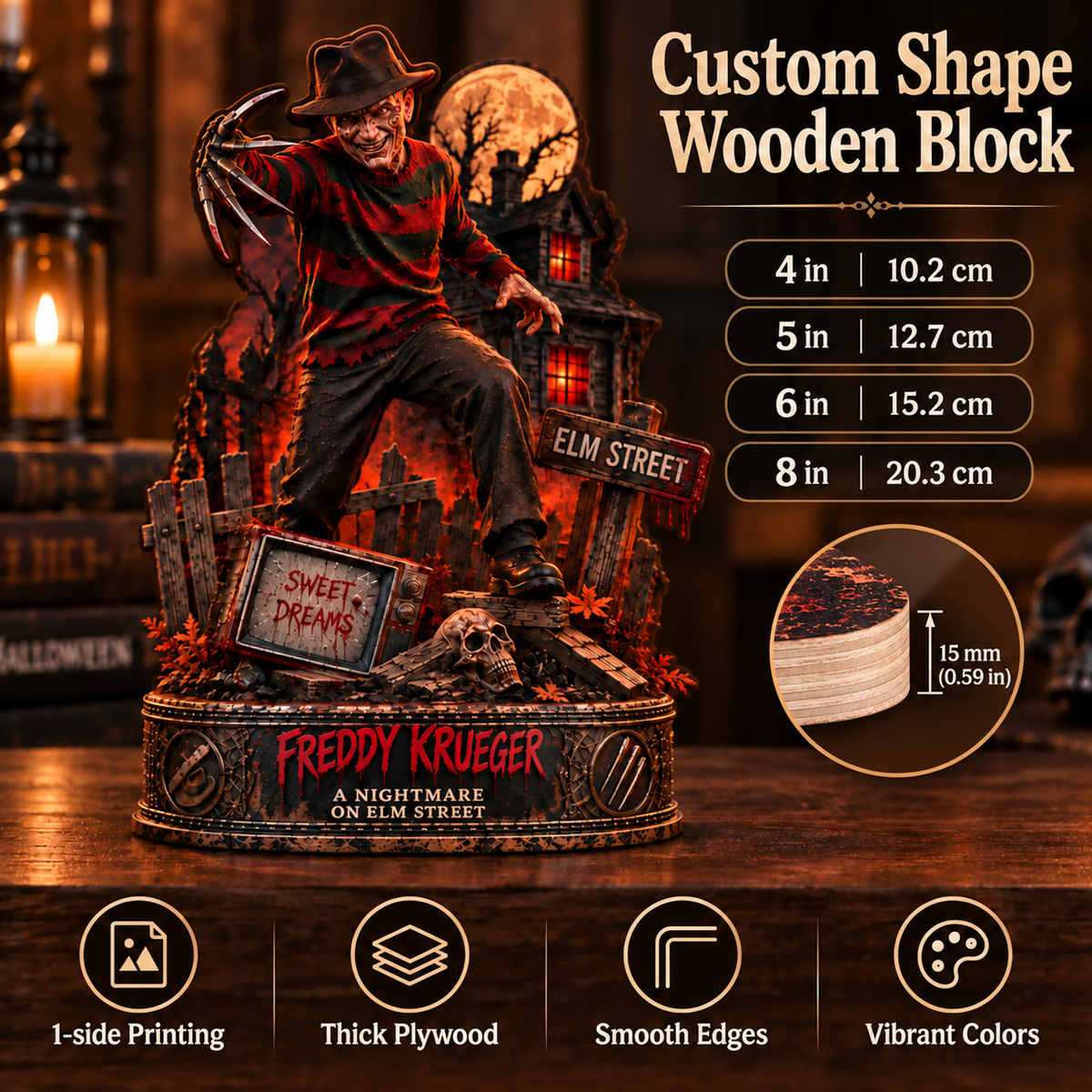 Freddy Krueger Nightmare on Elm Street Halloween - Horror Collectible Table Decor