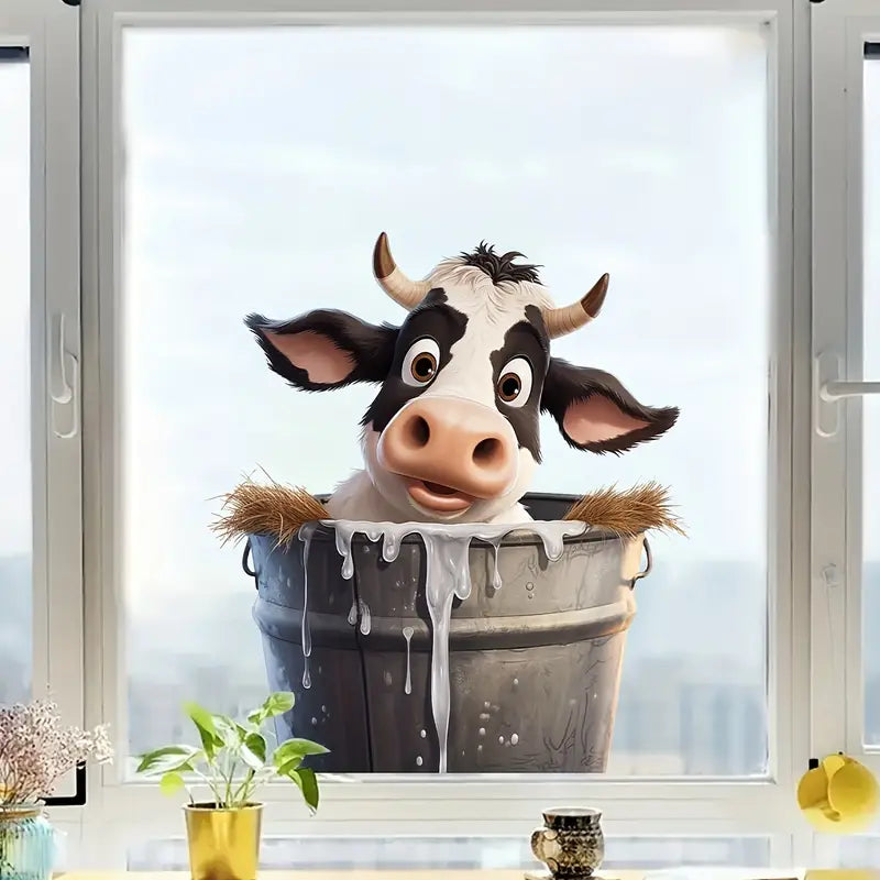 Contemporary Farmhouse Style Cow Sticker