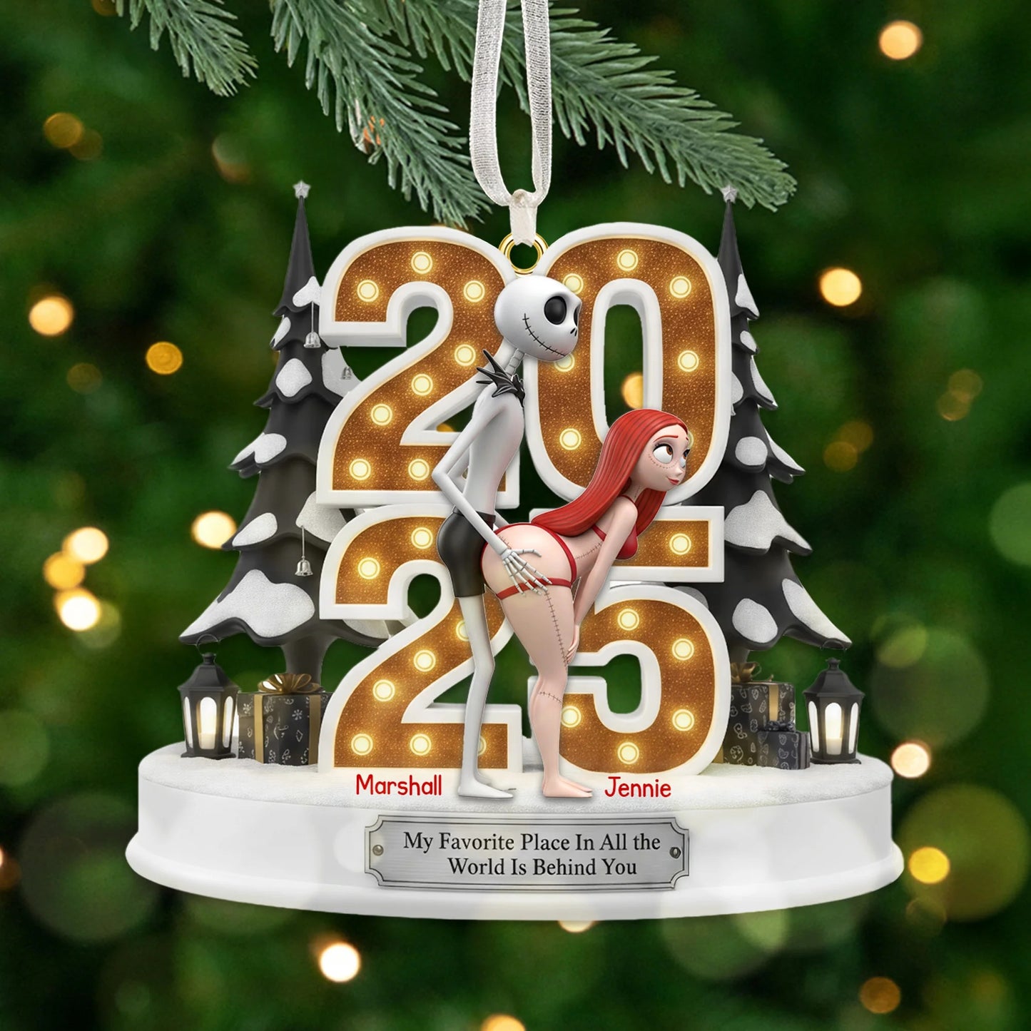 Funny Couple - Personalized Gifts For Couple Ornament