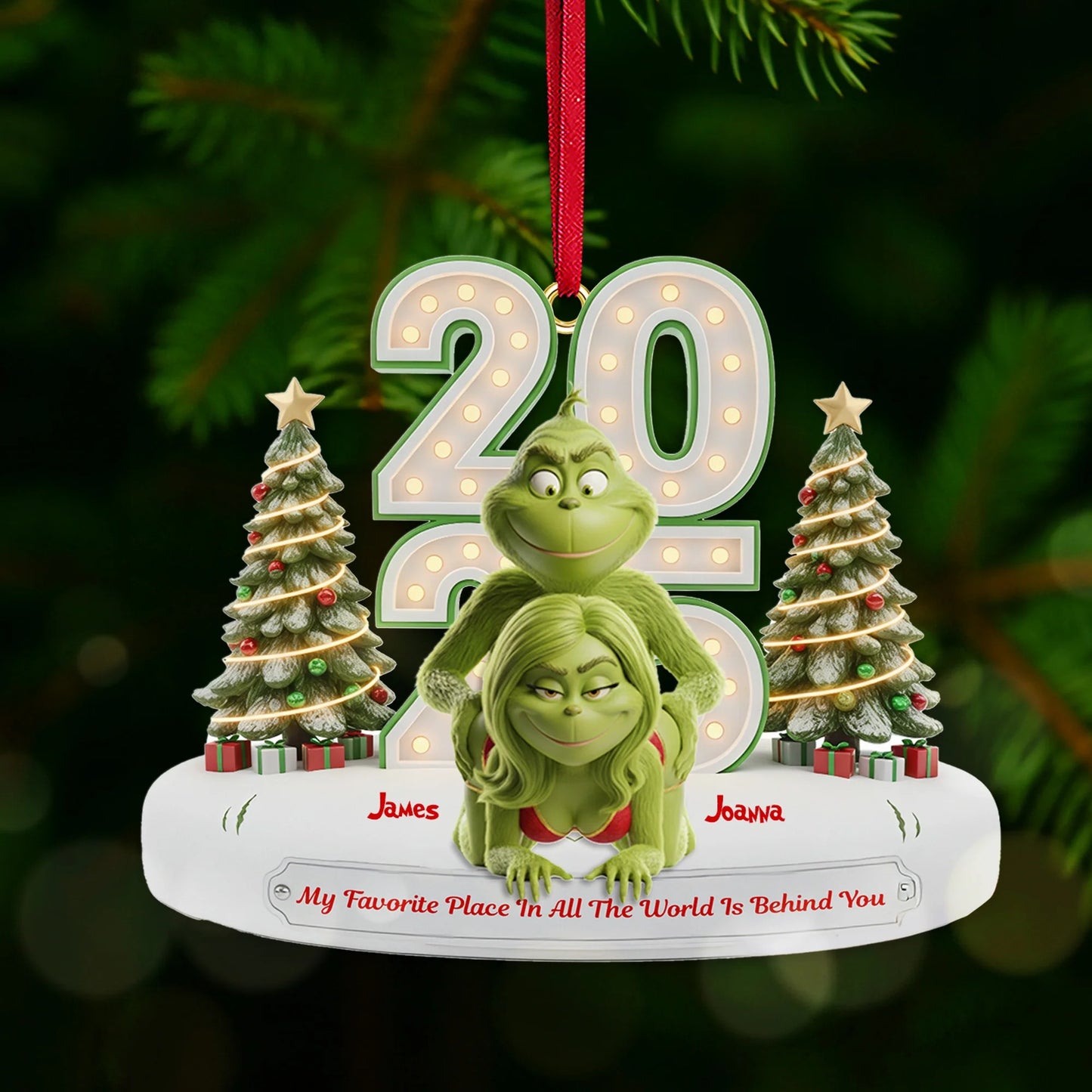Funny Couple - Personalized Gifts For Couple Ornament