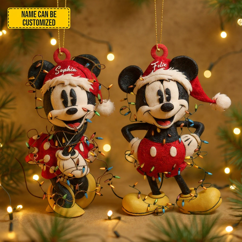 Naughty Claus Couple Ornament - Personalized Gifts For Couple Ornament