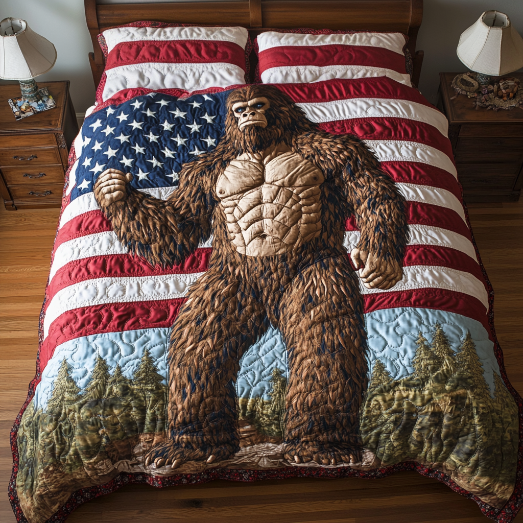 Bigfoot Pride Quilted Bedding Set