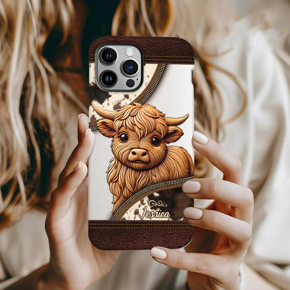 Love Highland Cows - Personalized Full Print Phone Case