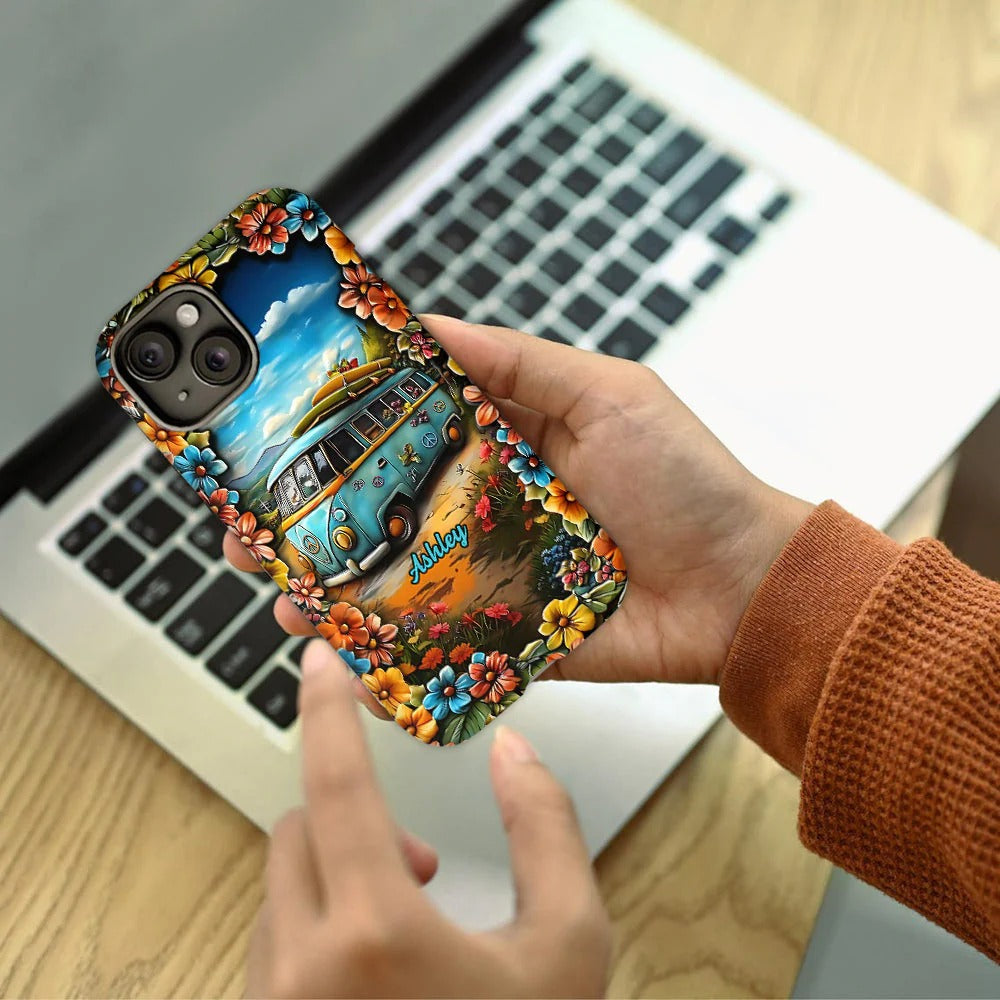 Hippie Van - Personalized Hippie Full Print Phone Case