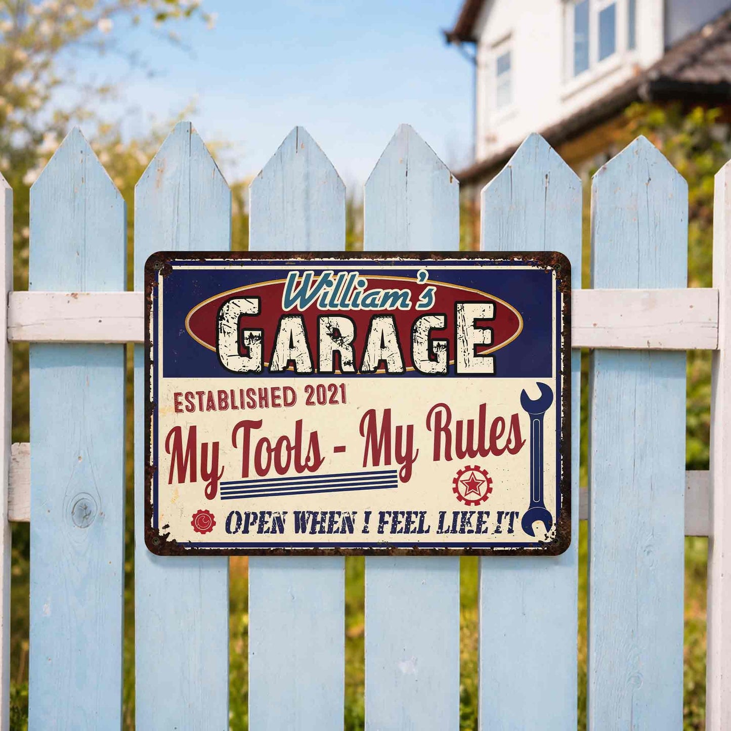 My Tools My Rules, Open When I Feel Like It, Personalized Metal Sign, Gift for DIY Enthusiasts