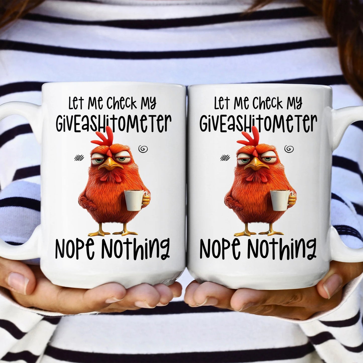 Funny Mug - Let Me Check My Giveashitometer Nope Nothing
