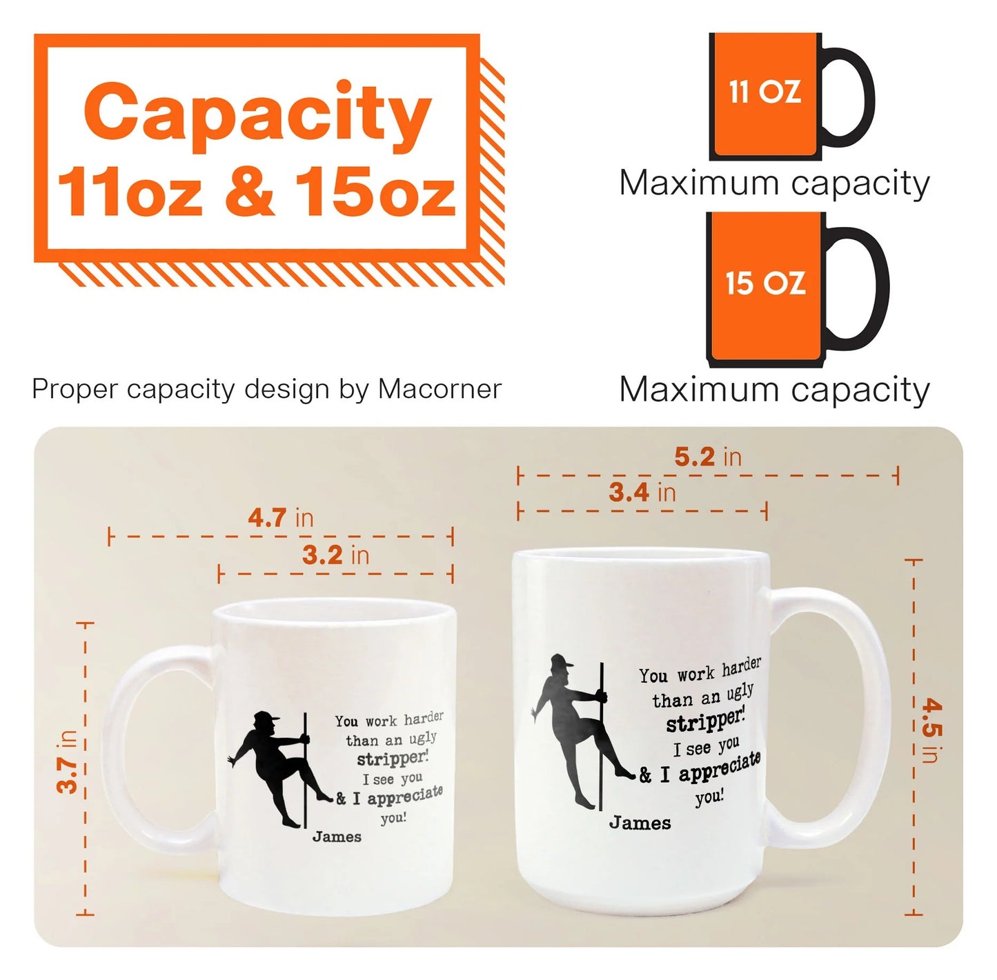 Funny Mug - You Work Harder Than An Ugly Stripper - Thank You Gifts For Coworkers, Employee