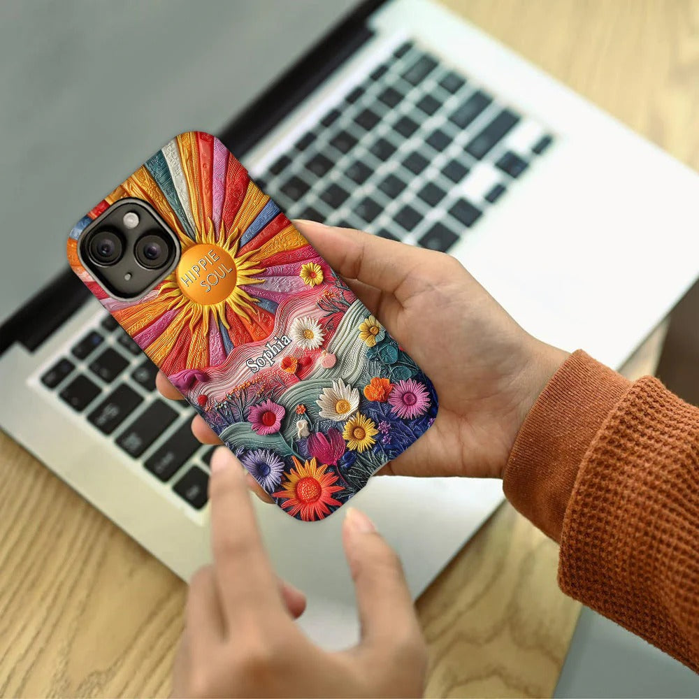 Hippie Soul - Personalized Hippie Full Print Phone Case