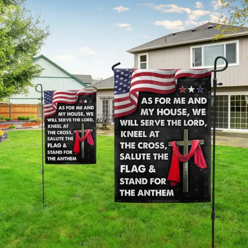 Jesus Cross American Garden Flag, House Flag