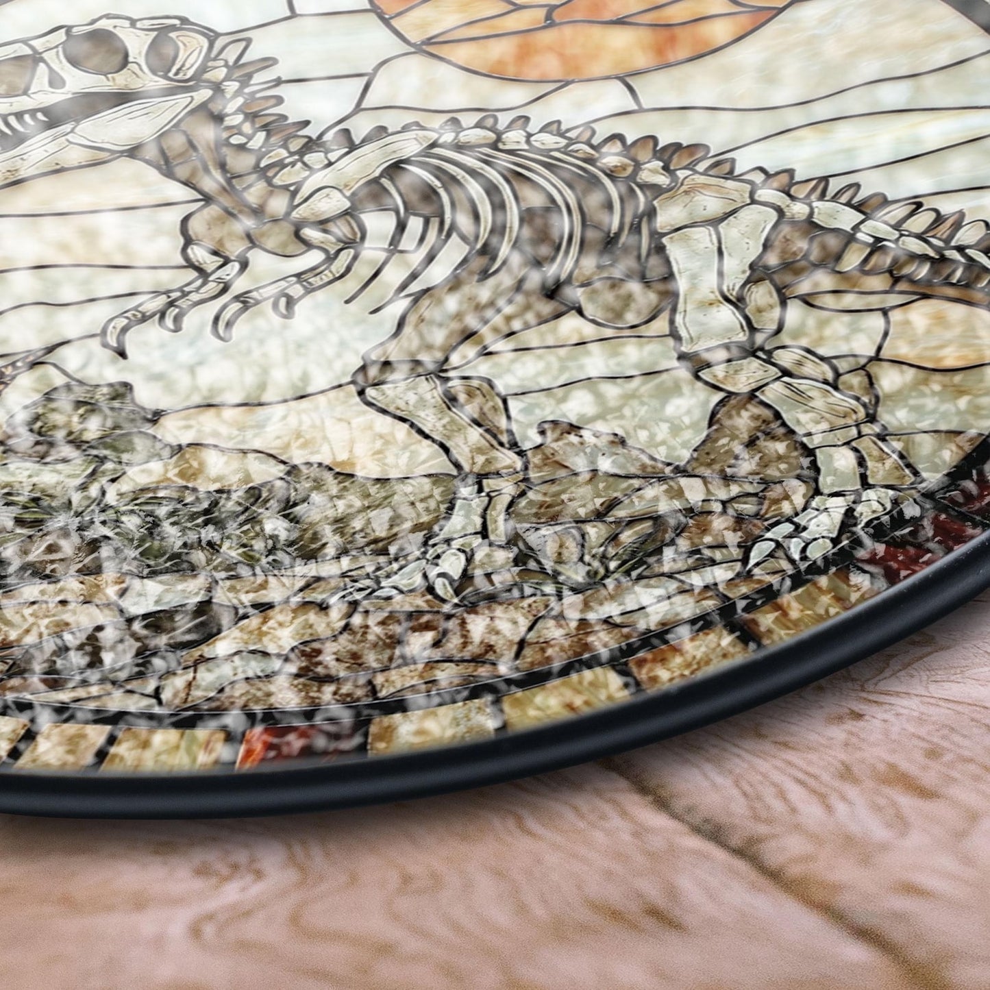 Dinosaur Skeleton Stained Glass Suncatcher