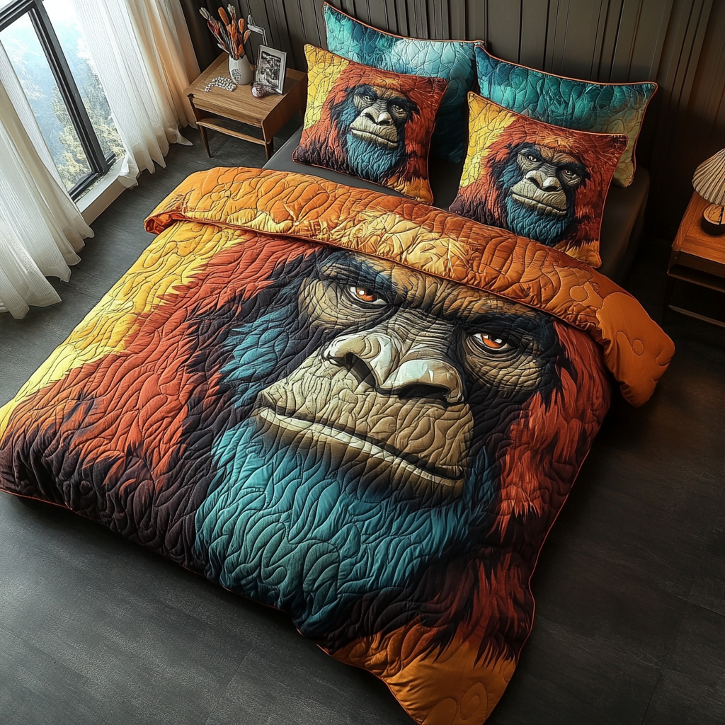 Elusive Legend Bigfoot Quilted Bedding Set