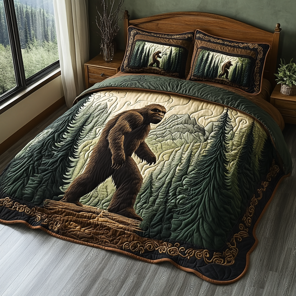 Forest Giant – Bigfoot Quilted Bedding Set