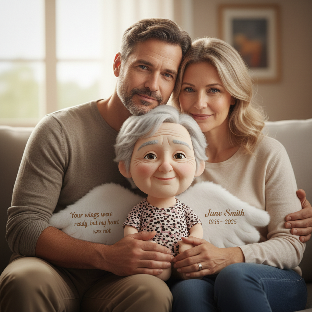 My Heart Was Not Ready – Personalized Memorial Shape Pillow