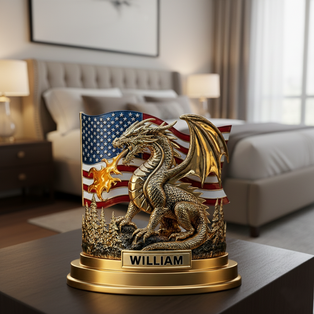 Dragon Valor – Personalized American Dragon Acrylic Plaque