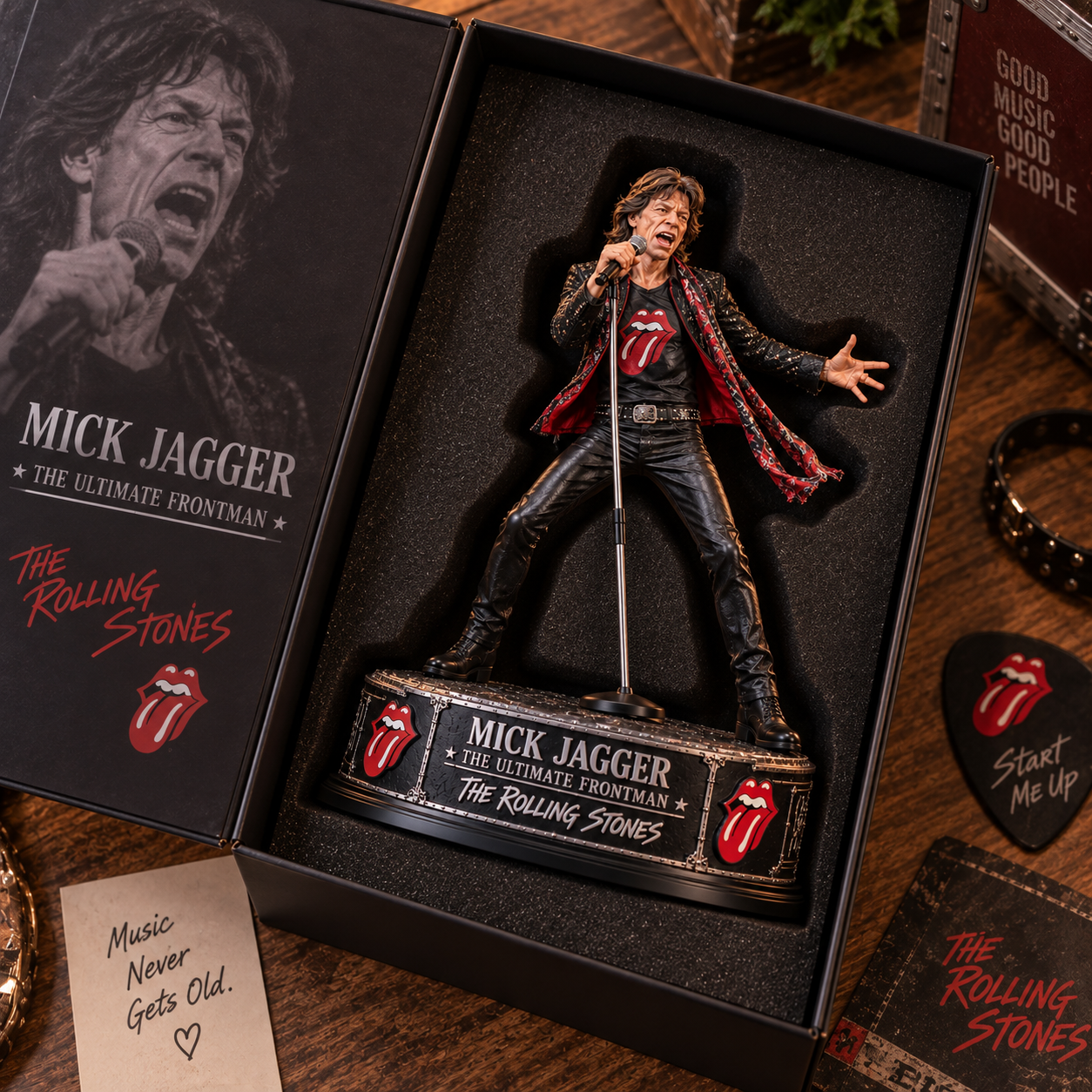 Mick Jagger The Ultimate Frontman – The Rolling Stones Collectible Acrylic Plaque Table Decor