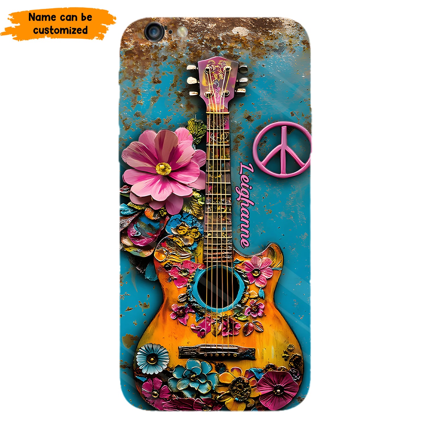 Hippie Guitar Soul - Personalized Hippie Phone Case