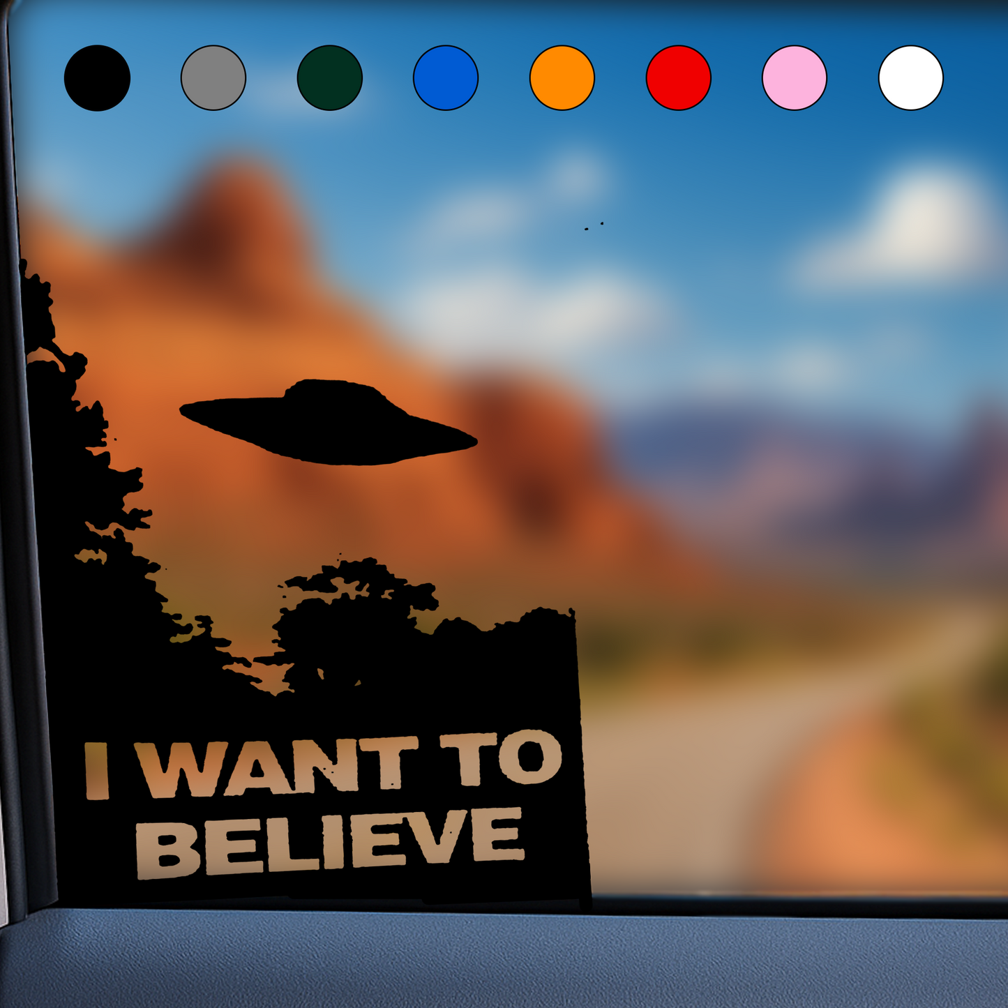 I Want to Believe – UFO Sticker