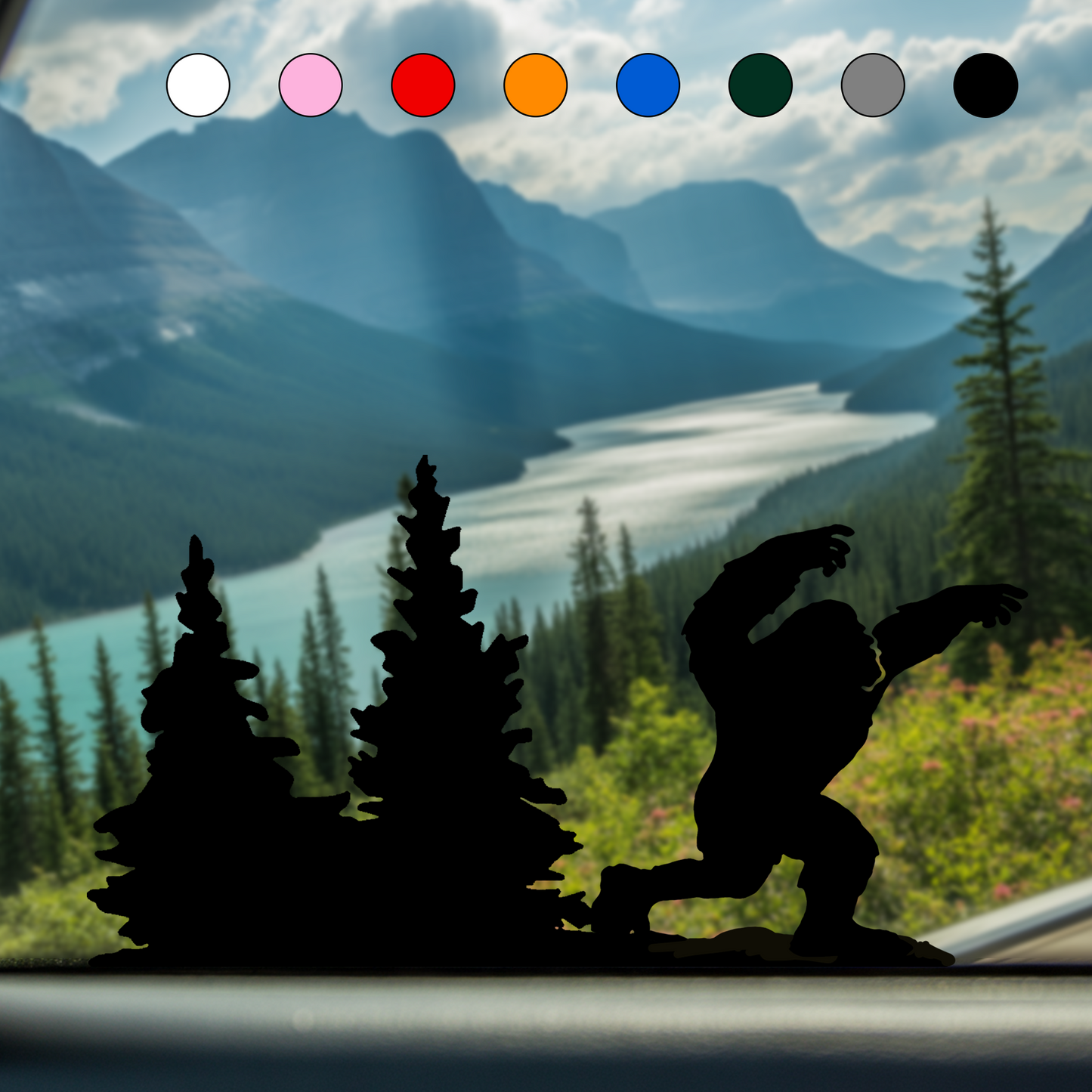 Bigfoot Windshield Sticker
