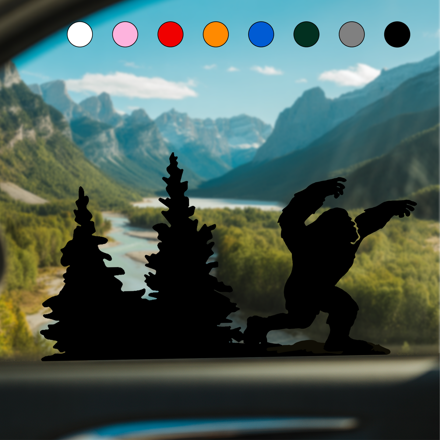 Bigfoot Windshield Sticker