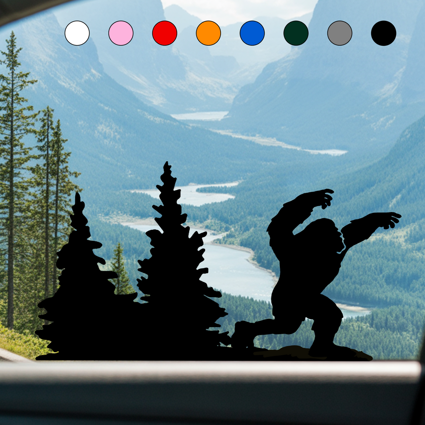 Bigfoot Windshield Sticker