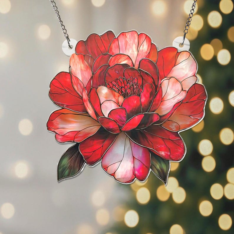 Peony Hanging Acrylic Window
