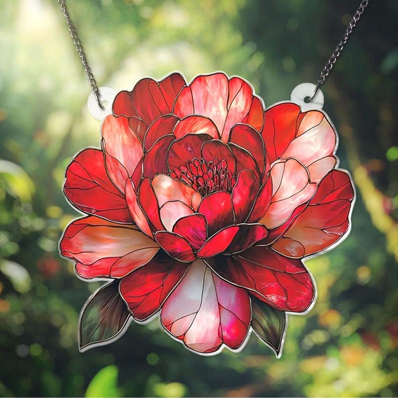 Peony Hanging Acrylic Window