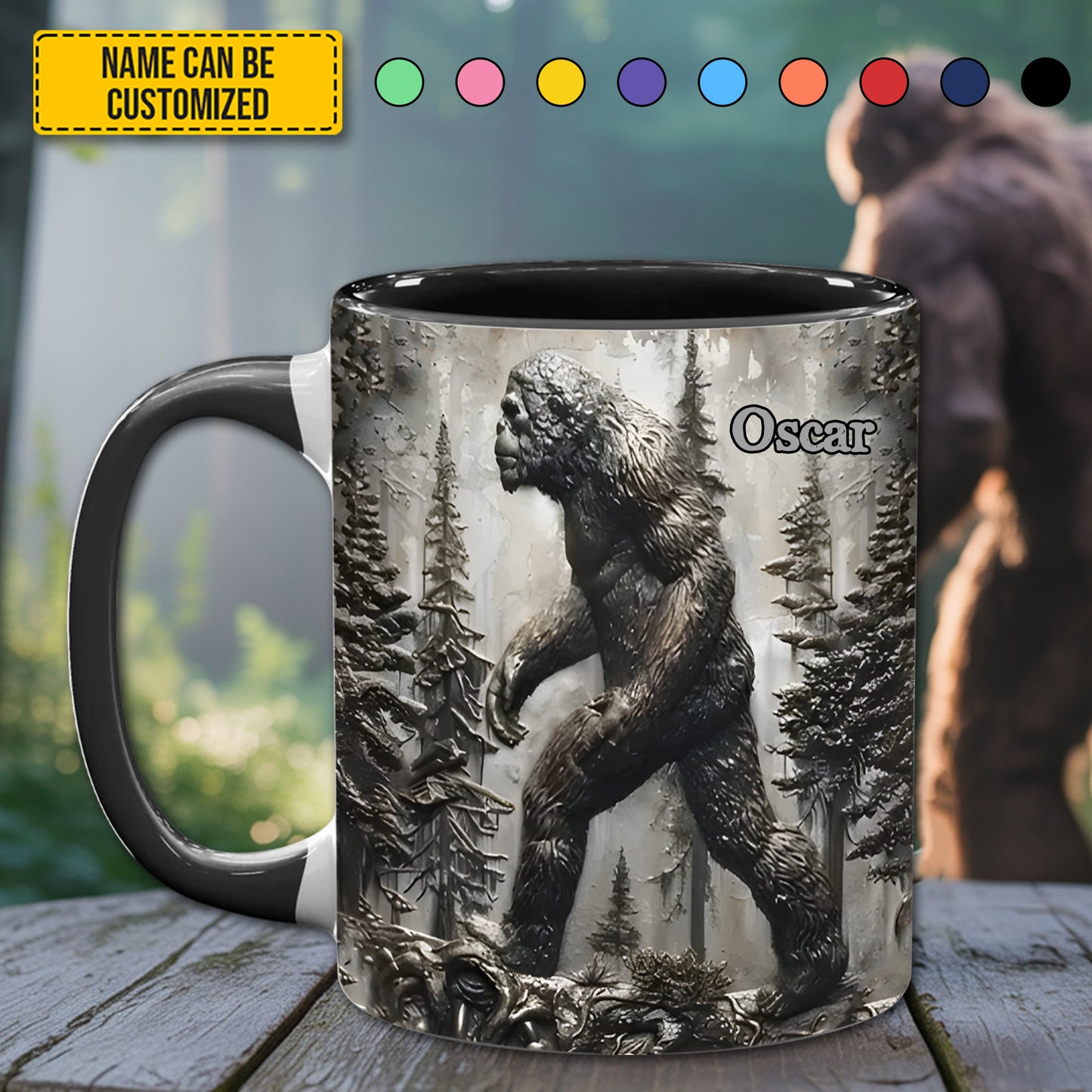 Legend in the Trees – Personalized Sasquatch/Bigfoot Accent Mug