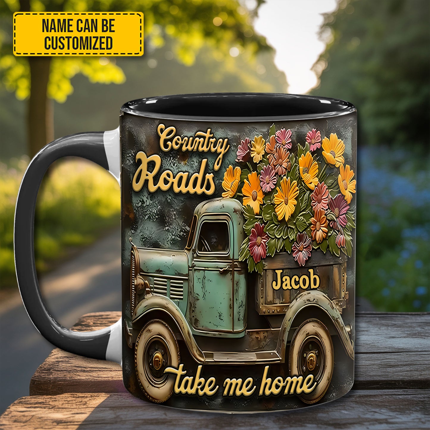 Country Roads Take Me Home - Personalized Truck Accent Mug