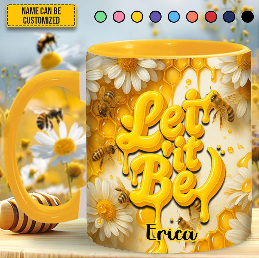 Let It Be - Personalized Bee Accent Mug