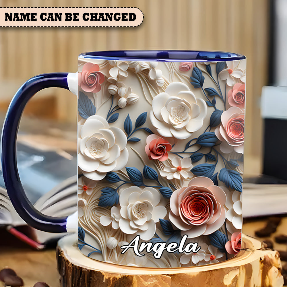 Beautiful Flowers - Personalized Accent Mug