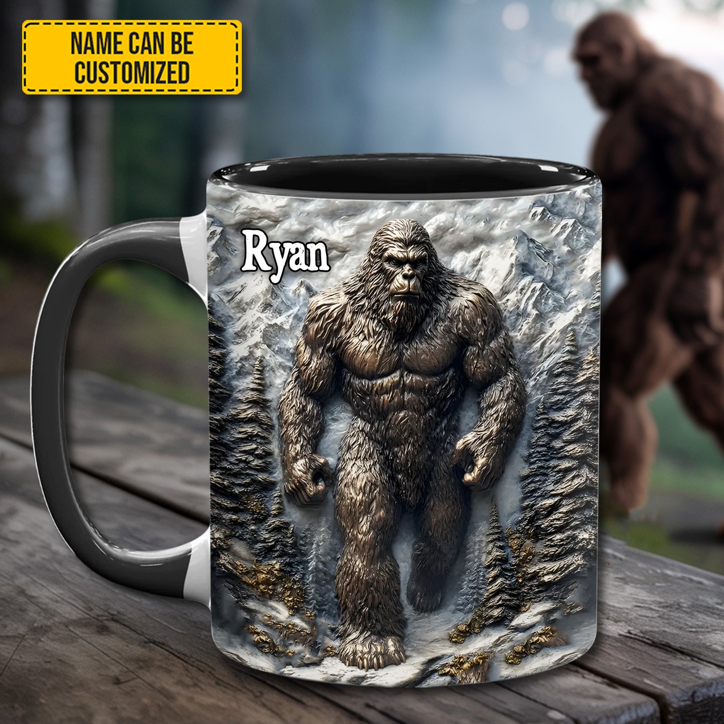 Wilderness Legend - Personalized Bigfoot Accent Mug