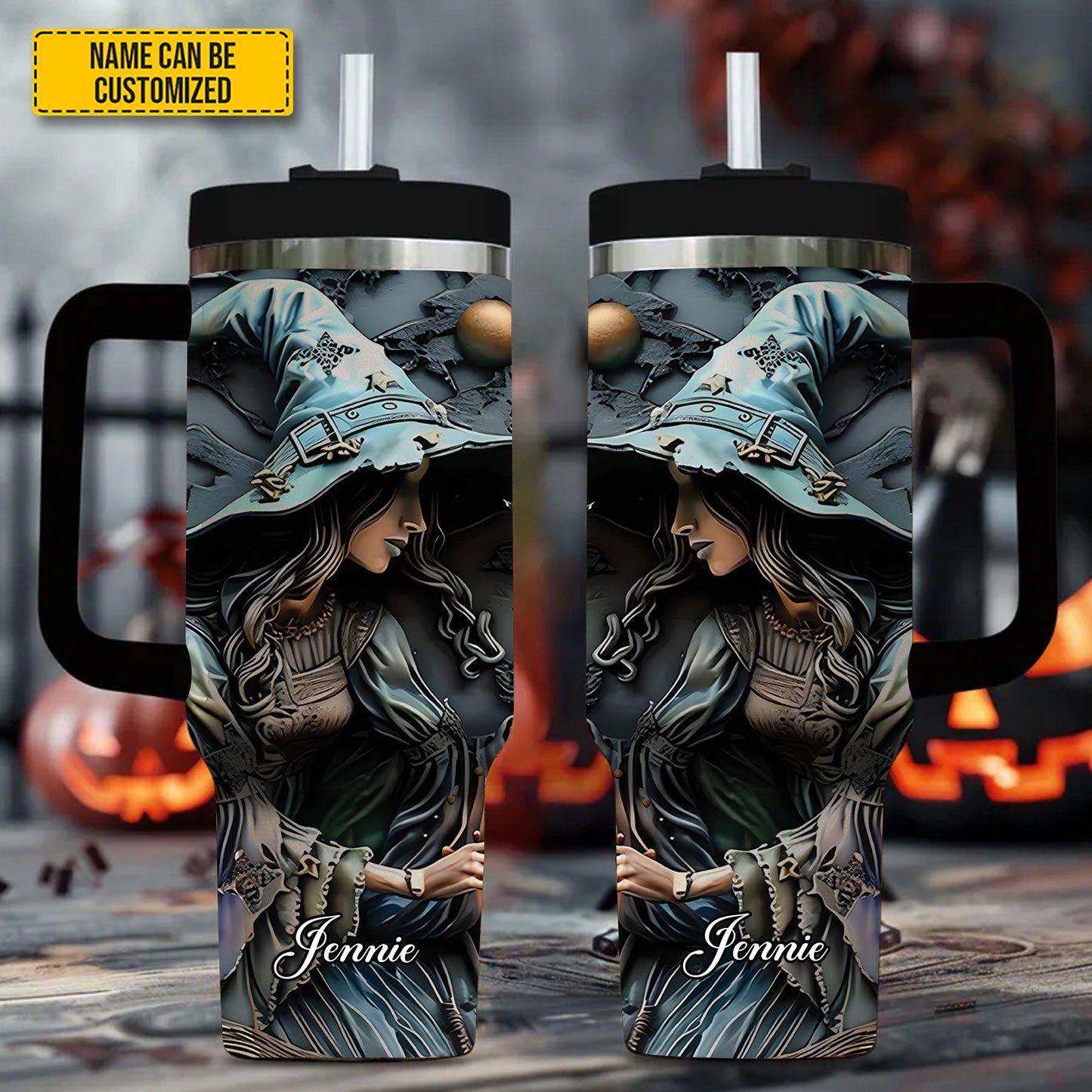 Mystery Witch - Personalized Tumbler With Handle 40oz