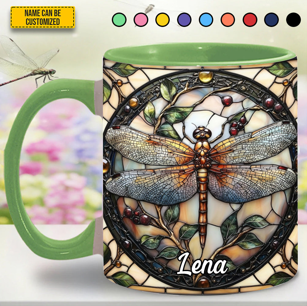 Dragonflies Lover - Personalized Dragonflies Accent Mug