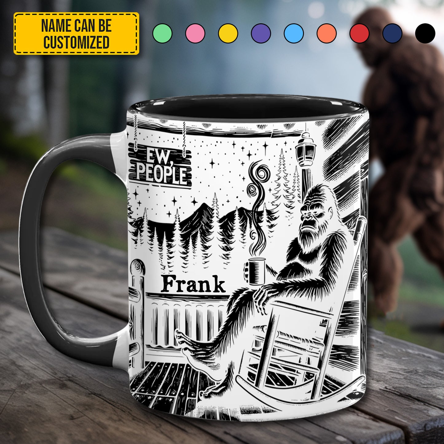 Bigfoot accent mug - Personalized Accent Mug